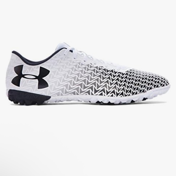 Sz 13 Under Armour Men\'s CF Force 3.0 TF Turf Soccer Cleats ClutchFit  White